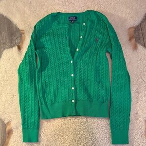 Polo by Ralph Lauren Vibrant Green Knit Cardigan